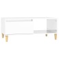 vidaXL Mesa de centro madera contrachapada blanco brillo 90x50x36,5 cm vidaXL Mesa de centro madera contrachapada blanco brillo 90x50x36,5 cm