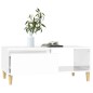 vidaXL Mesa de centro madera contrachapada blanco brillo 90x50x36,5 cm vidaXL Mesa de centro madera contrachapada blanco brillo 90x50x36,5 cm