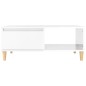 vidaXL Mesa de centro madera contrachapada blanco brillo 90x50x36,5 cm vidaXL Mesa de centro madera contrachapada blanco brillo 90x50x36,5 cm