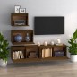 vidaXL Muebles para TV 4 piezas madera maciza de pino marrón miel