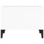 vidaXL Mesa de centro madera contrachapada blanco brillo 60x50x36,5 cm vidaXL Mesa de centro madera contrachapada blanco brillo 60x50x36,5 cm