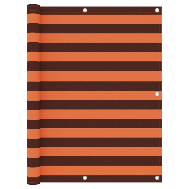 vidaXL Toldo para balcón tela oxford naranja y marrón 120x600 cm vidaXL Toldo para balcón tela oxford naranja y marrón 120x600 cm