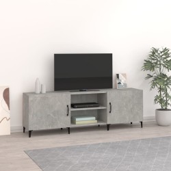vidaXL Mueble de TV madera de ingeniería gris hormigón 150x30x50 cm