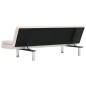 vidaXL Sofá cama con dos almohadas de poliéster color crema vidaXL Sofá cama con dos almohadas de poliéster color crema
