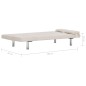 vidaXL Sofá cama con dos almohadas de poliéster color crema vidaXL Sofá cama con dos almohadas de poliéster color crema