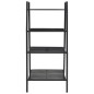 vidaXL Estantería escalera 4 niveles metal negro vidaXL Estantería escalera 4 niveles metal negro