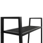 vidaXL Estantería escalera 4 niveles metal negro vidaXL Estantería escalera 4 niveles metal negro