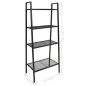 vidaXL Estantería escalera 4 niveles metal negro vidaXL Estantería escalera 4 niveles metal negro