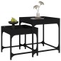 vidaXL Mesitas auxiliares 2 uds madera contrachapada negra vidaXL Mesitas auxiliares 2 uds madera contrachapada negra