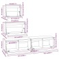 vidaXL Muebles para TV 4 piezas madera maciza de pino marrón miel