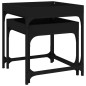 vidaXL Mesitas auxiliares 2 uds madera contrachapada negra vidaXL Mesitas auxiliares 2 uds madera contrachapada negra