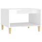 vidaXL Mesa de centro madera contrachapada blanco brillo 60x50x40 cm vidaXL Mesa de centro madera contrachapada blanco brillo 60x50x40 cm