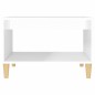vidaXL Mesa de centro madera contrachapada blanco brillo 60x50x40 cm vidaXL Mesa de centro madera contrachapada blanco brillo 60x50x40 cm