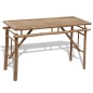 vidaXL Mesa de jardín plegable con 2 bancos 100 cm de bambú vidaXL Mesa de jardín plegable con 2 bancos 100 cm de bambú