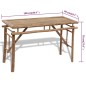 vidaXL Mesa de jardín plegable con 2 bancos 100 cm de bambú vidaXL Mesa de jardín plegable con 2 bancos 100 cm de bambú