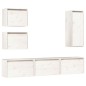 vidaXL Muebles para TV 6 piezas madera maciza de pino blanco