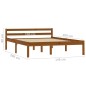 vidaXL Estructura de cama madera maciza pino marrón miel 140x200 cm vidaXL Estructura de cama madera maciza pino marrón miel 140x200 cm