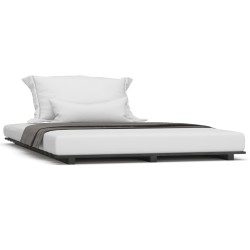 vidaXL Estructura de cama madera maciza de pino negro 150x200 cm