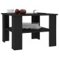 vidaXL Mesa de centro madera contrachapada negro 60x60x42 cm vidaXL Mesa de centro madera contrachapada negro 60x60x42 cm