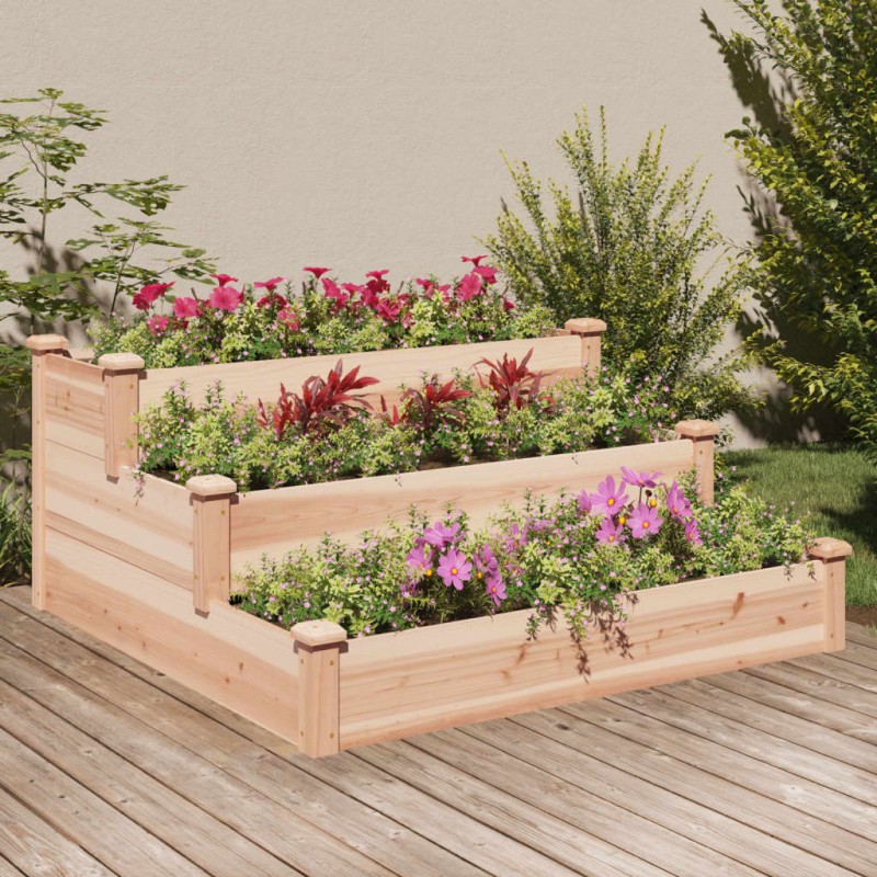 vidaXL Jardinera arriate madera maciza abeto 120x120x56 cm vidaXL Jardinera arriate madera maciza abeto 120x120x56 cm