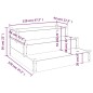 vidaXL Jardinera arriate madera maciza abeto 120x120x56 cm vidaXL Jardinera arriate madera maciza abeto 120x120x56 cm