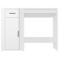 vidaXL Escritorio madera contrachapada blanco brillante 100x49x75 cm vidaXL Escritorio madera contrachapada blanco brillante 100x49x75 cm