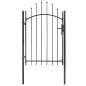vidaXL Puerta de jardín de acero negro 1x2 m vidaXL Puerta de jardín de acero negro 1x2 m