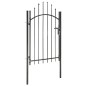 vidaXL Puerta de jardín de acero negro 1x2 m vidaXL Puerta de jardín de acero negro 1x2 m