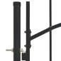 vidaXL Puerta de jardín de acero negro 1x2 m vidaXL Puerta de jardín de acero negro 1x2 m