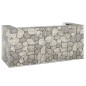 vidaXL Muro gaviones para contenedor basura galvanizado 254x100x110 cm