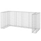 vidaXL Muro gaviones para contenedor basura galvanizado 254x100x110 cm