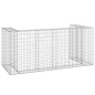vidaXL Muro gaviones para contenedor basura galvanizado 254x100x110 cm