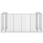 vidaXL Muro gaviones para contenedor basura galvanizado 254x100x110 cm