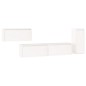 vidaXL Muebles para TV 4 piezas madera maciza de pino blanco vidaXL Muebles para TV 4 piezas madera maciza de pino blanco