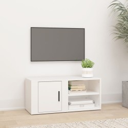 vidaXL Mueble para TV madera contrachapada blanco 80x31,5x36 cm
