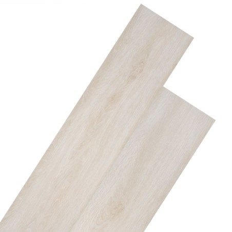 vidaXL Lamas de suelo no autoadhesivas PVC roble clásico blanco 2 mm