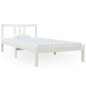 vidaXL Estructura de cama madera maciza blanco 90x200 cm