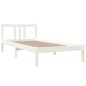 vidaXL Estructura de cama madera maciza blanco 90x200 cm