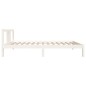 vidaXL Estructura de cama madera maciza blanco 90x200 cm