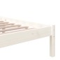 vidaXL Estructura de cama madera maciza blanco 90x200 cm