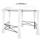 vidaXL Marquesina de jardín con cortinas blanca 360x312x265cm 180 g/m² vidaXL Marquesina de jardín con cortinas blanca 360x312x265cm 180 g/m²
