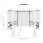 vidaXL Marquesina de jardín con cortinas blanca 360x312x265cm 180 g/m² vidaXL Marquesina de jardín con cortinas blanca 360x312x265cm 180 g/m²