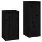 vidaXL Muebles para TV 2 piezas madera maciza de pino negro vidaXL Muebles para TV 2 piezas madera maciza de pino negro