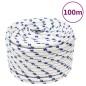 vidaXL Cuerda de barco polipropileno blanco 12 mm 100 m