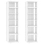 vidaXL Muebles zapateros 2 unidades blanco brillante 27,5x27x102 cm vidaXL Muebles zapateros 2 unidades blanco brillante 27,5x27x102 cm