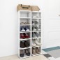 vidaXL Muebles zapateros 2 unidades blanco brillante 27,5x27x102 cm vidaXL Muebles zapateros 2 unidades blanco brillante 27,5x27x102 cm