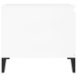 vidaXL Mesa de centro madera contrachapada blanco brillo 100x50x45 cm