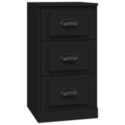 vidaXL Aparador de madera contrachapada negro 36x35,5x67,5 cm