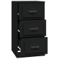vidaXL Aparador de madera contrachapada negro 36x35,5x67,5 cm