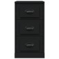 vidaXL Aparador de madera contrachapada negro 36x35,5x67,5 cm